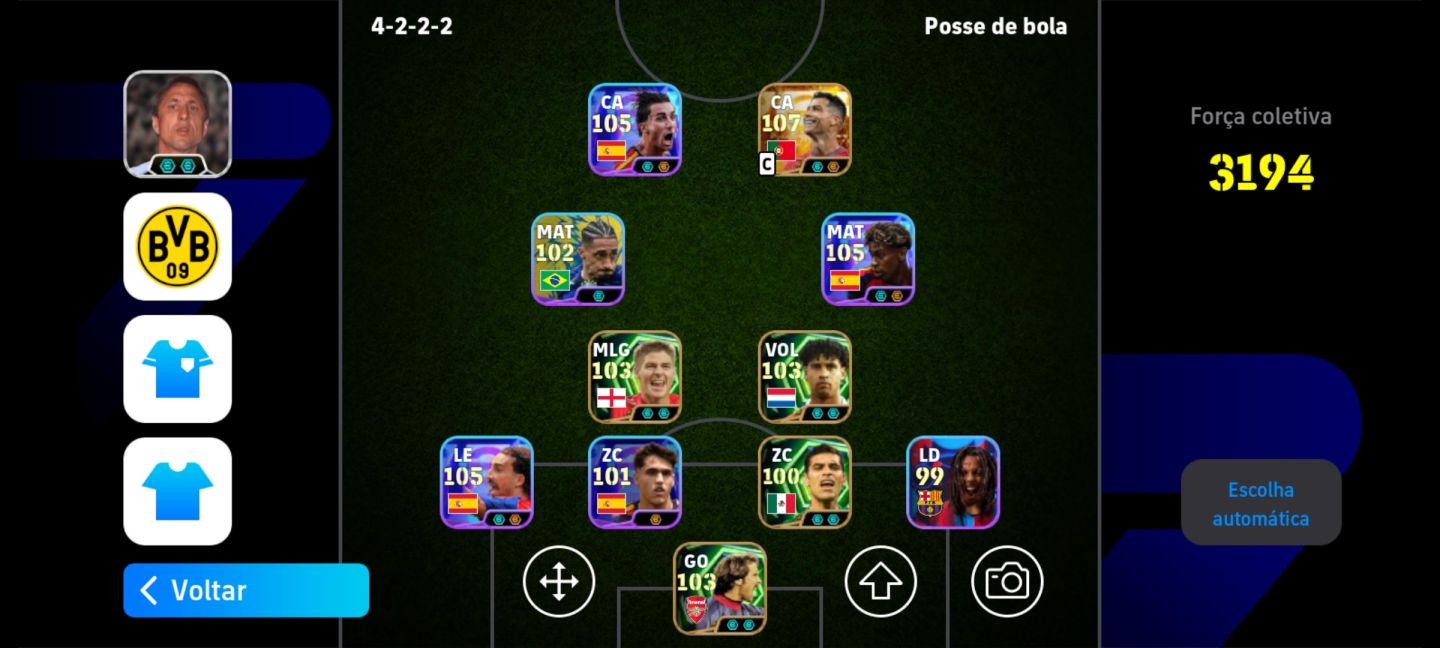 CONTA EFOOTBALL COM CR7 O MAIS FORTE