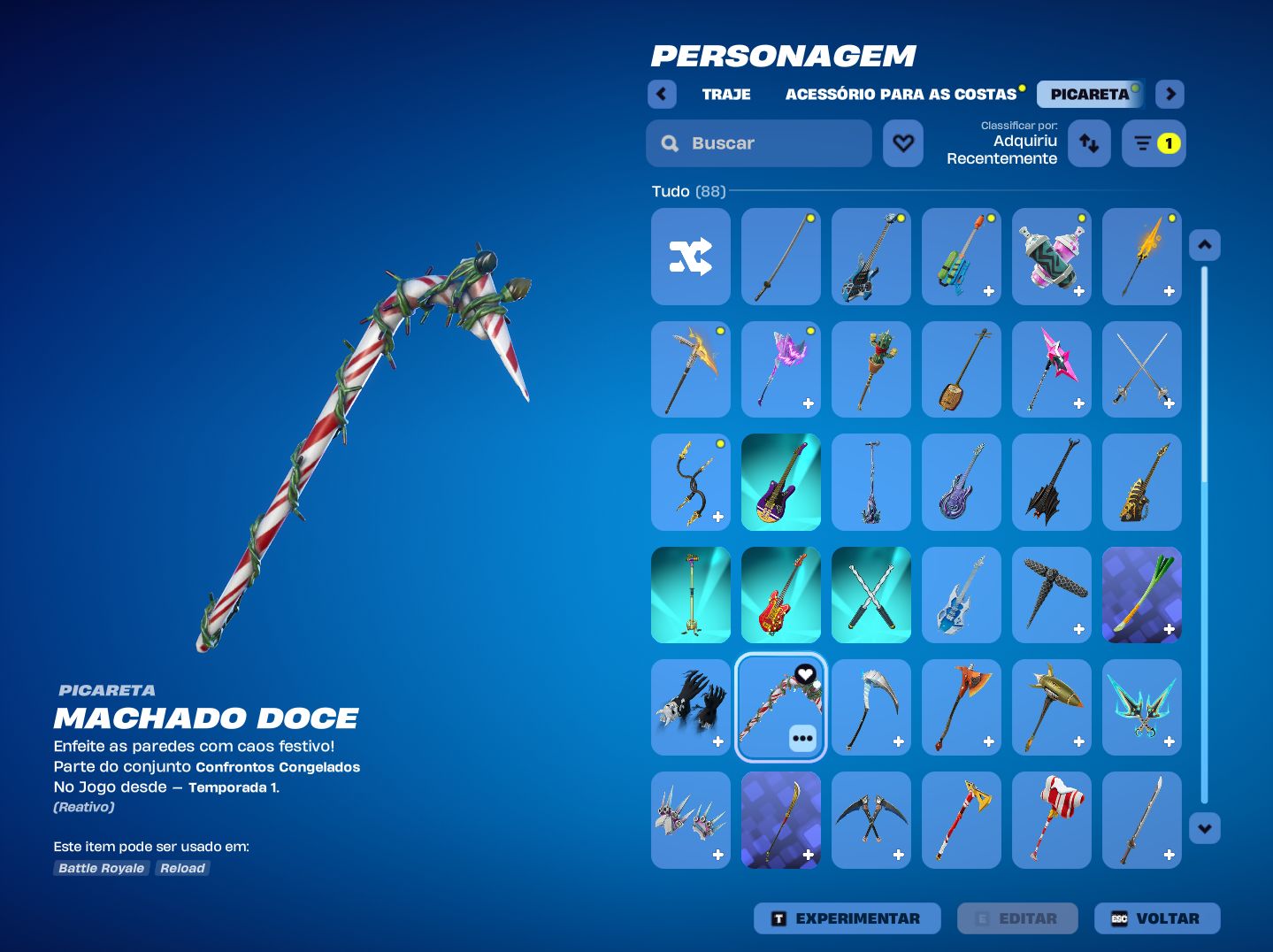 Conta de Fortnite rara e clean com picareta da alerquina.