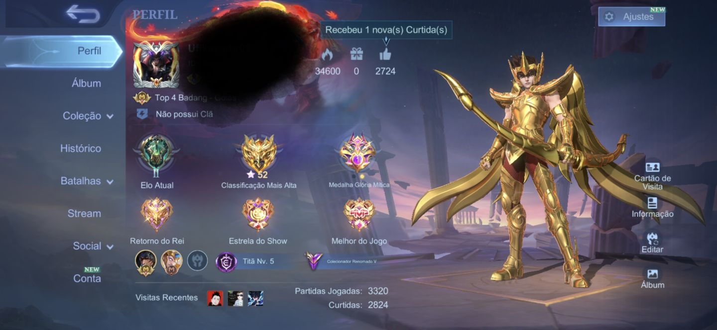 Conta mobile legend mono yu e badang top 4 goias