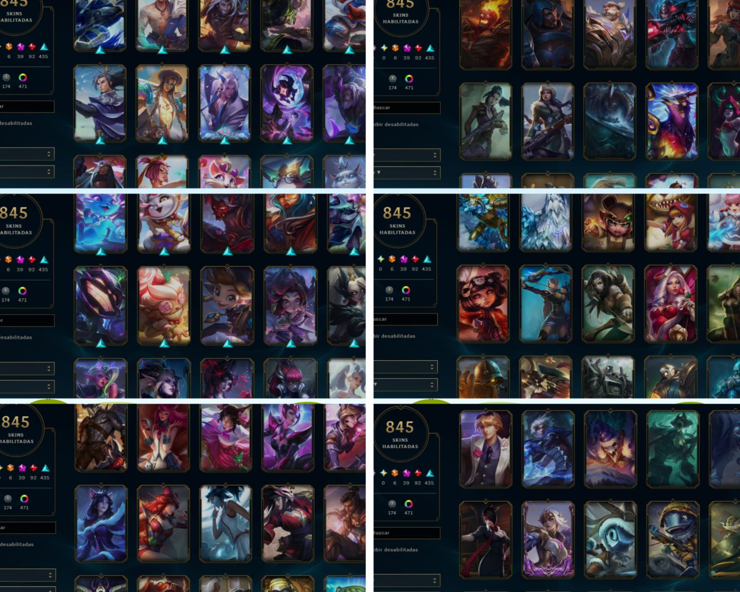 CONTA LOL/TFT-845 SKINS-10 CHIBIS/VALORANT-Pack Kuronami +de 17000R$ gasto!