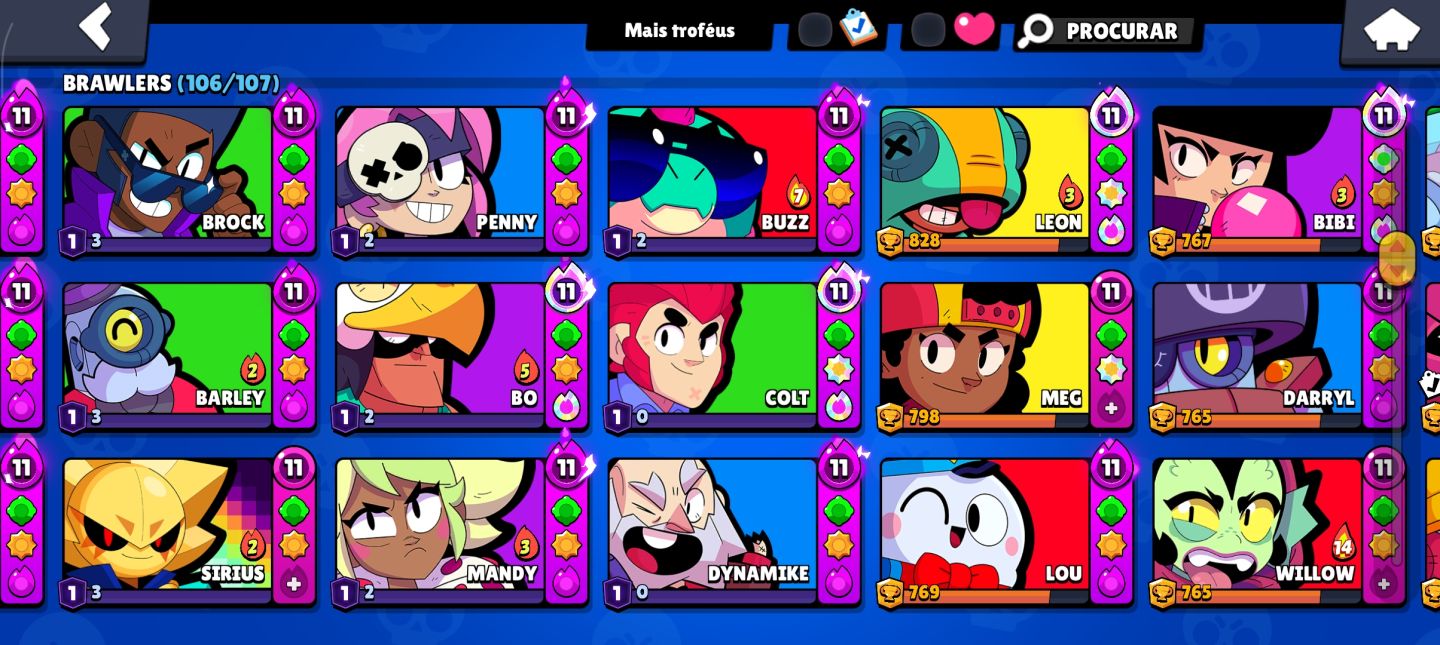 Conta de brawl stars muito rara