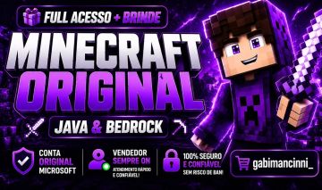 Minecraft Java+bedrock Original (full acesso permanente)