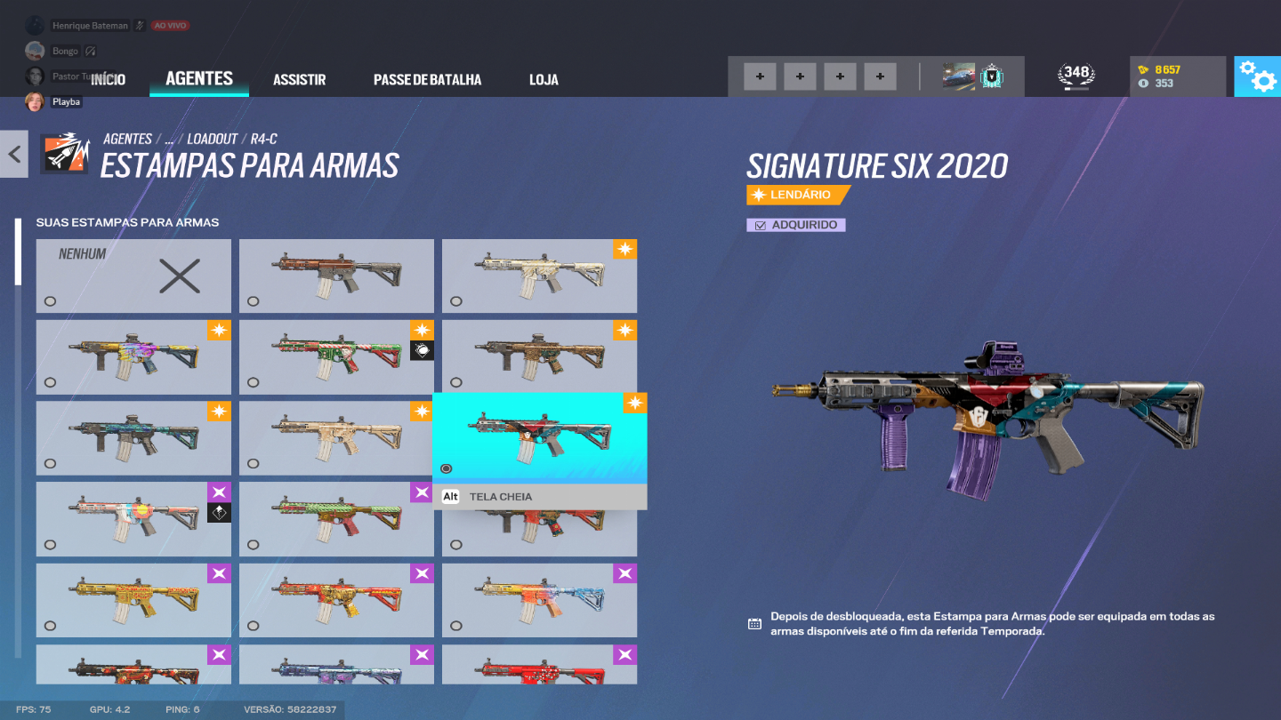 CONTA DE R6 RARA E COM MUUUUITA COISA!!!!!!