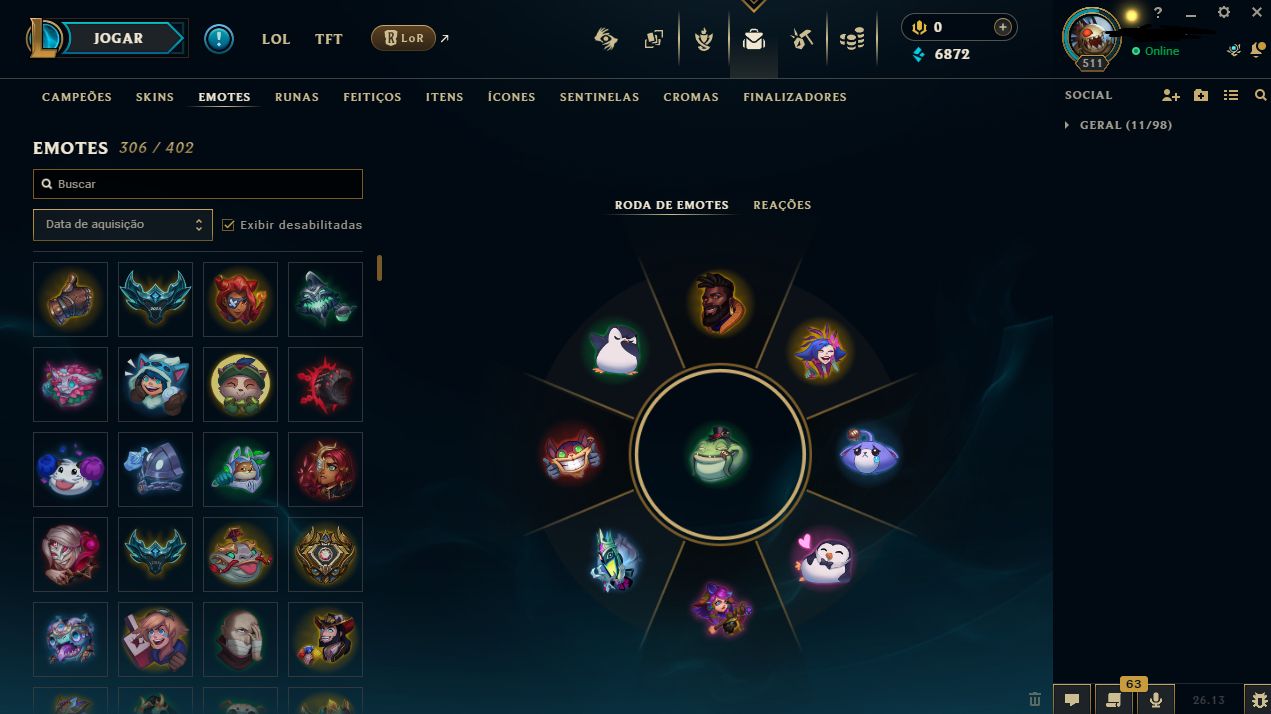 Conta riot com (LoL 219 skins) e (valorant conta criada ep1 ato1)