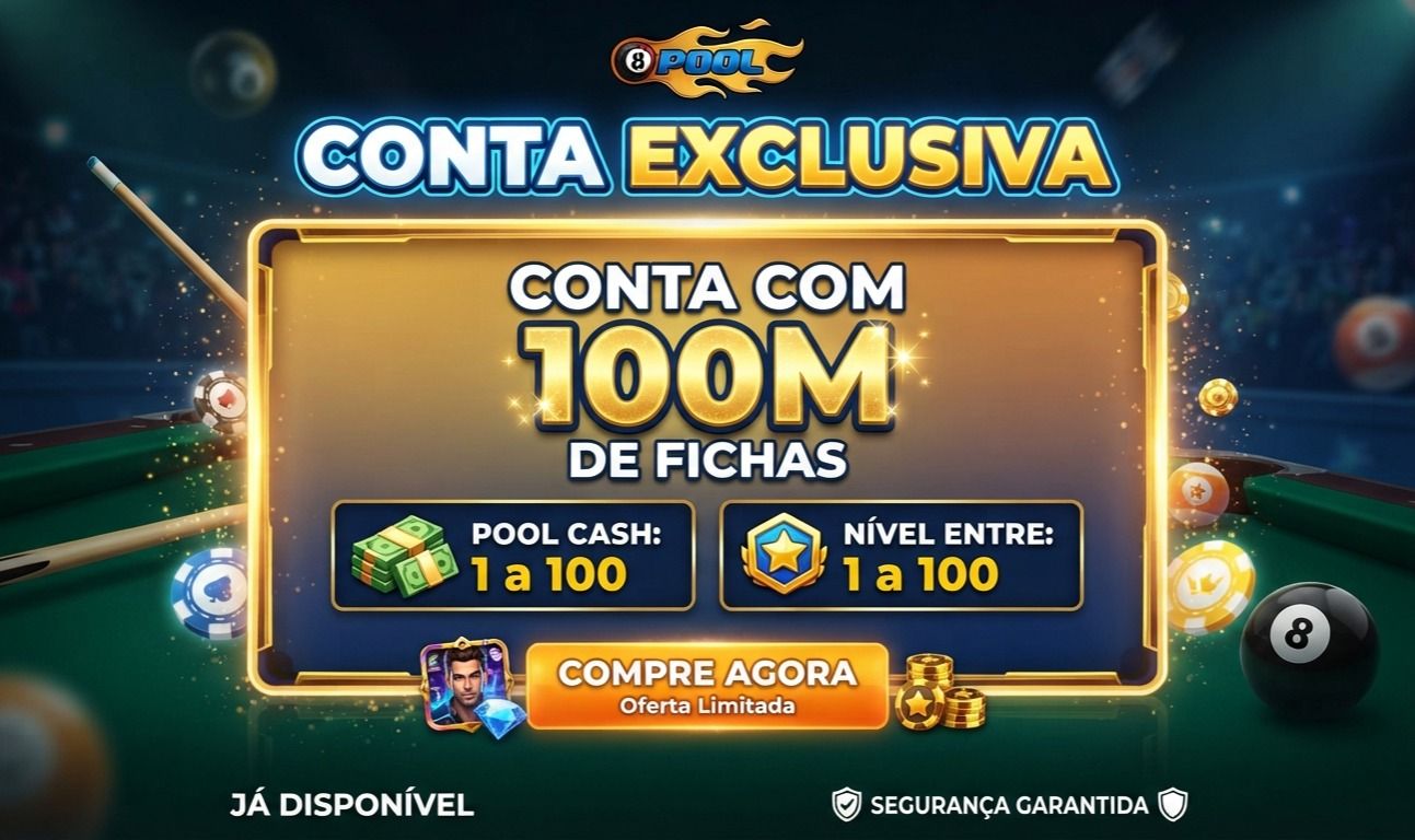 [+BARATA] Conta com 100M de Fichas + BÔNUS!!!