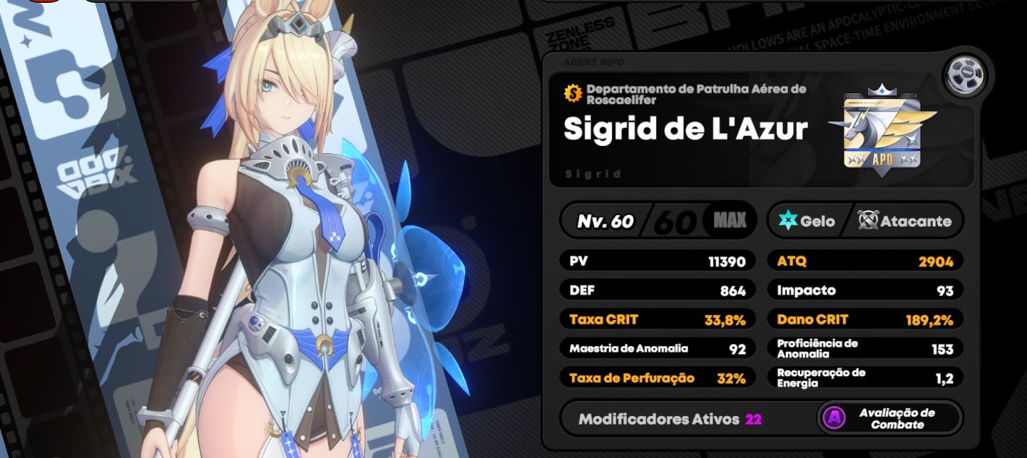 Conta ZZZ com 4 Personagens 5 limitados e suas assinaturas!