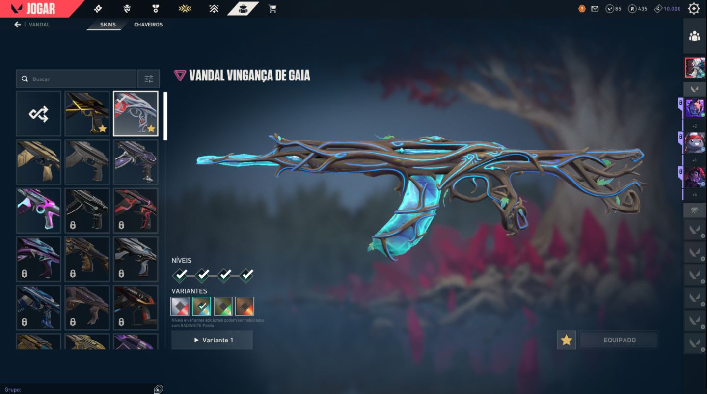 Conta Valorant Elo Plat 2 Cheia de Skins