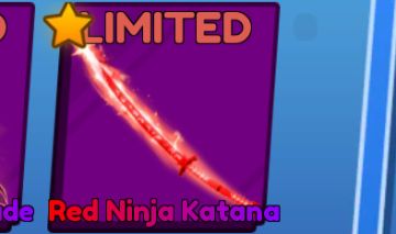 Red Ninja Katana | Blade Ball | Item Original | Entrega Rápida