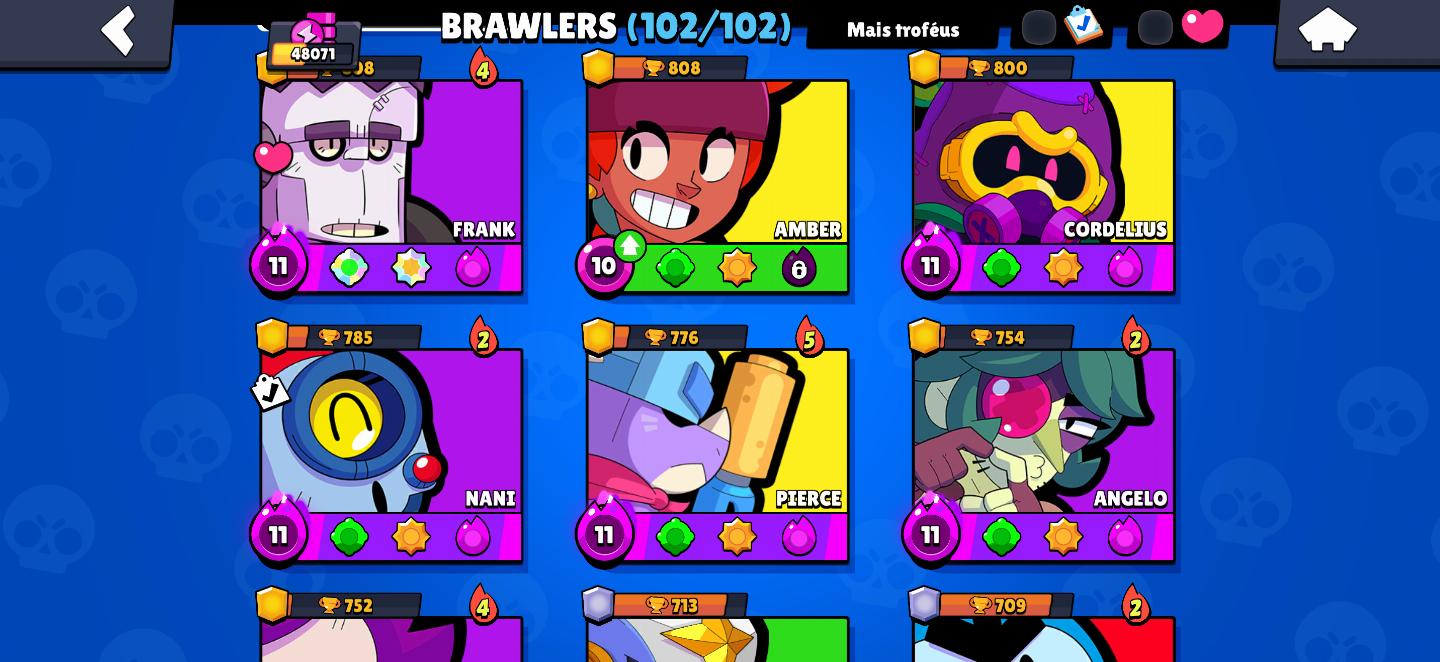 Conta Brawl Stars Full Brawlers (104/104) | Sirius, Kenji, Chester e Mais