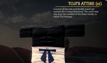 AOT REVOLUTION TOJI'S ATTIRE