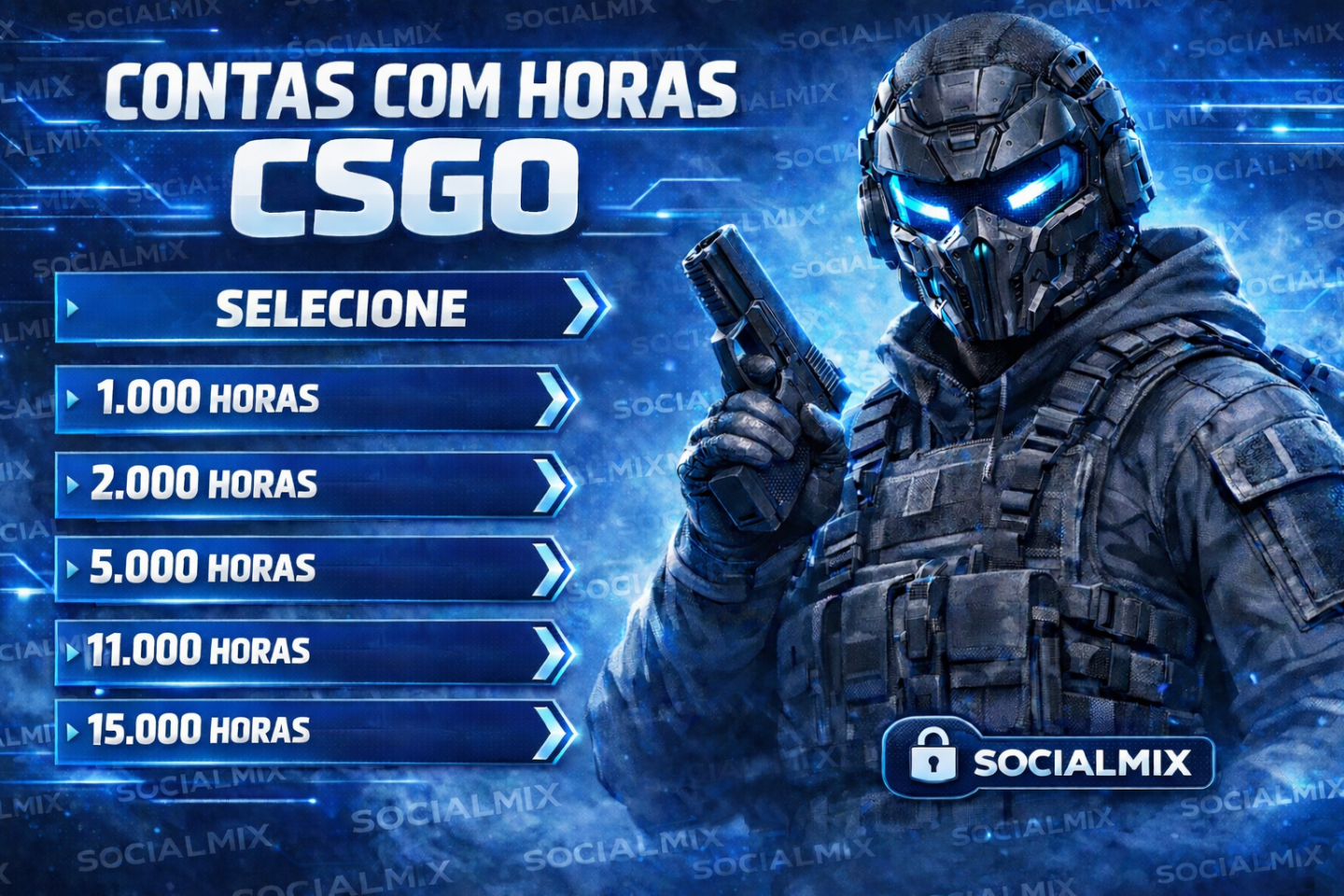 Contas CS:GO 2 com 1.000h | 2.000h | 5.000h