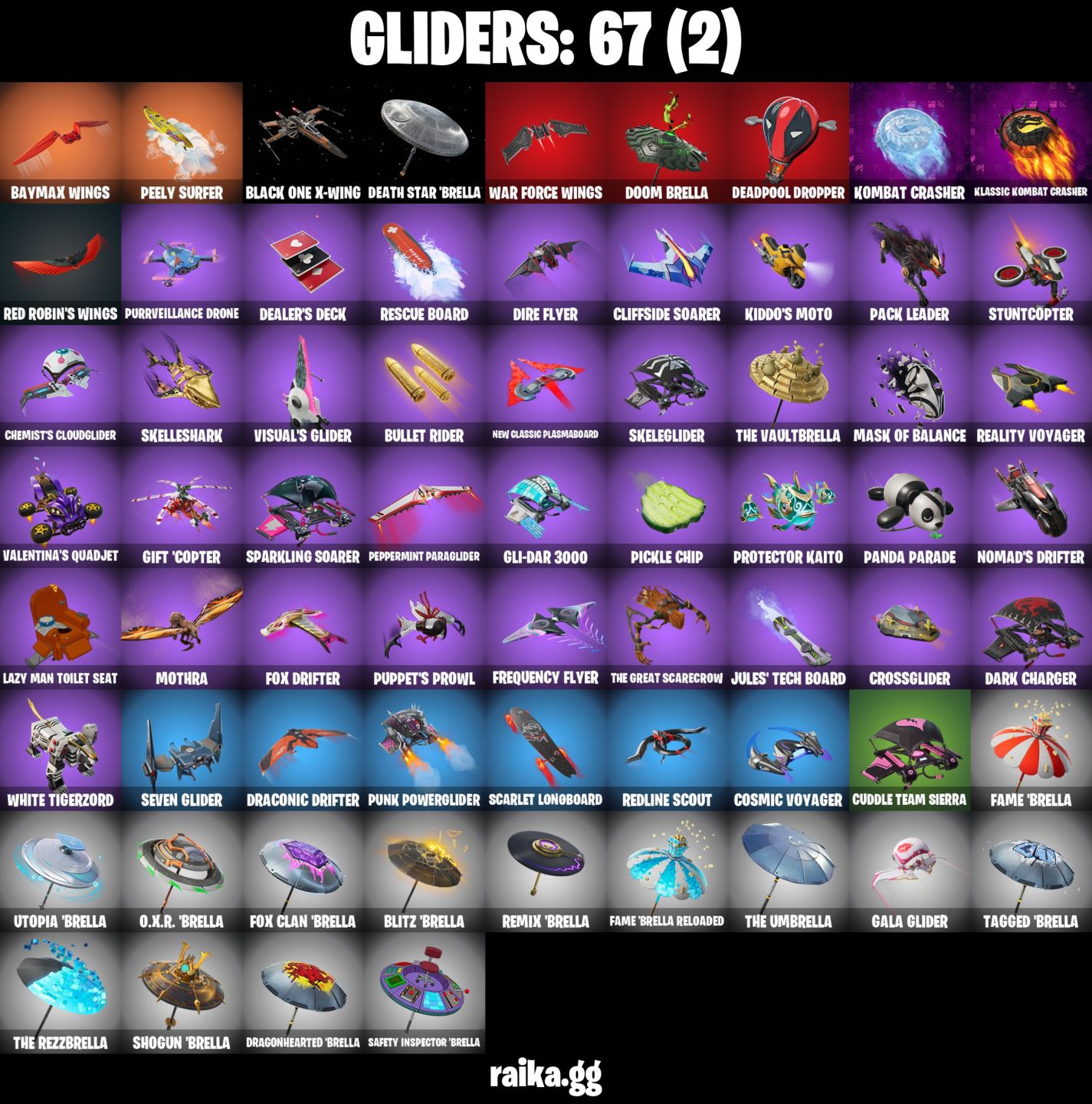 53 Skins - Spider Man Miles Morales, Sub Zero MK3, Santa Dogg, 0 vbucks