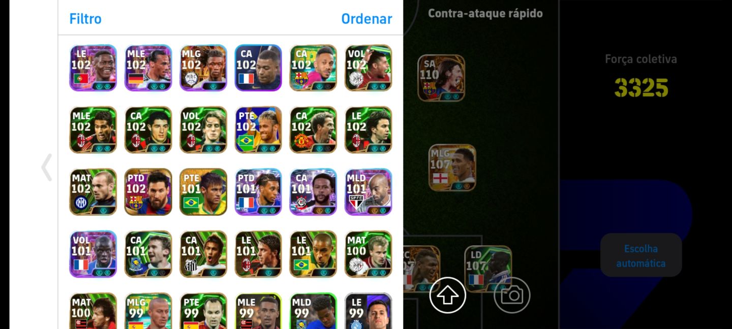 Conta Efootball' 3325 força máxima, só Konami ID