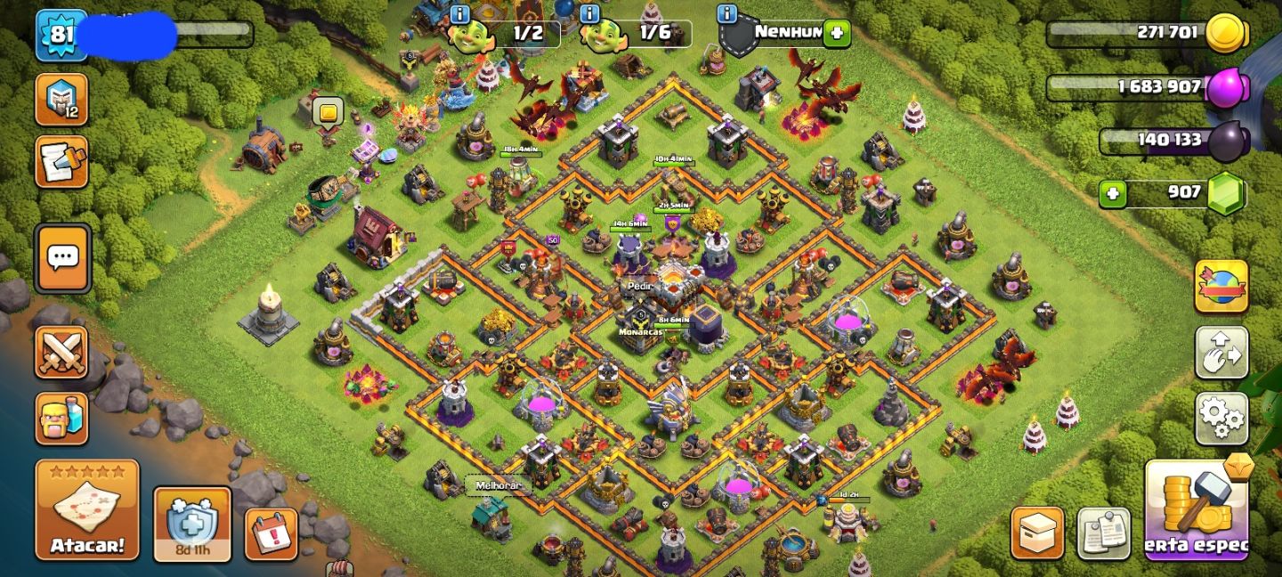 Contas de clash of clans cv12 a cv11
