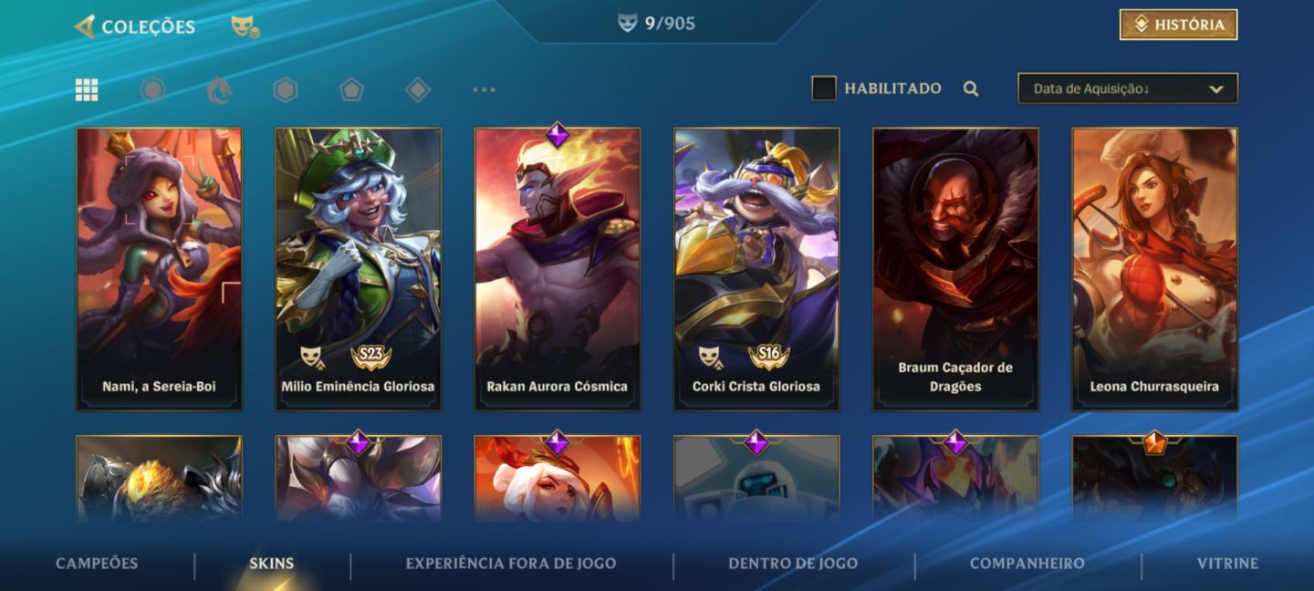 CONTA SMURF MAIN SUPORTE | SKINS LIMITADAS DE EVENTO + 3K
