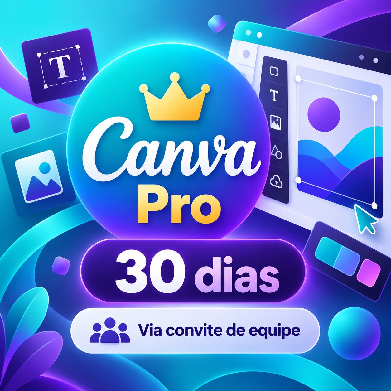 Canva Pro | 30 dias | Convite para equipe