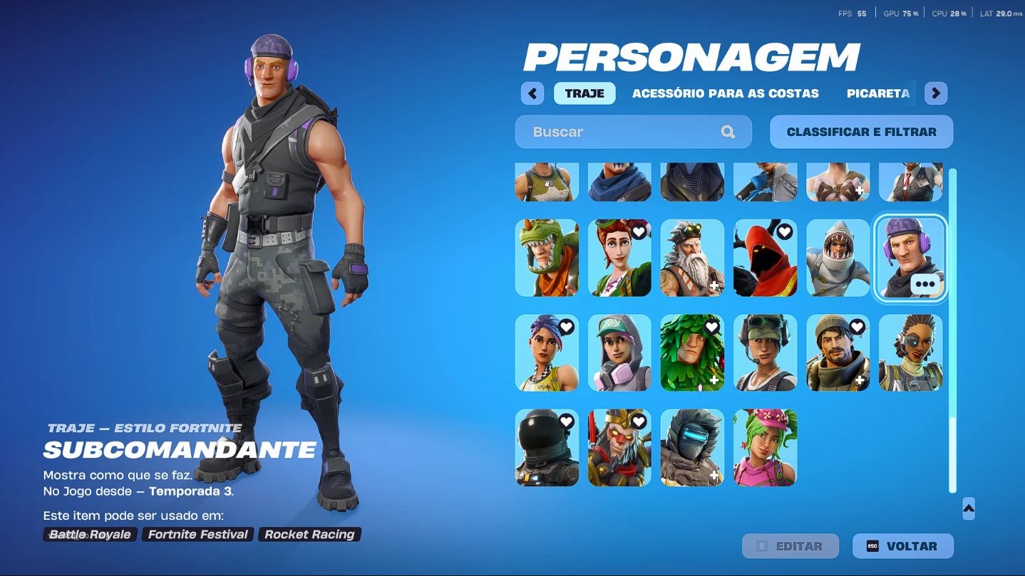 CONTA FORTNITE OG 106 SKINS | CAVALEIRO AZUL, CEIFADOR, OMEGA COMPLETA, MINTY