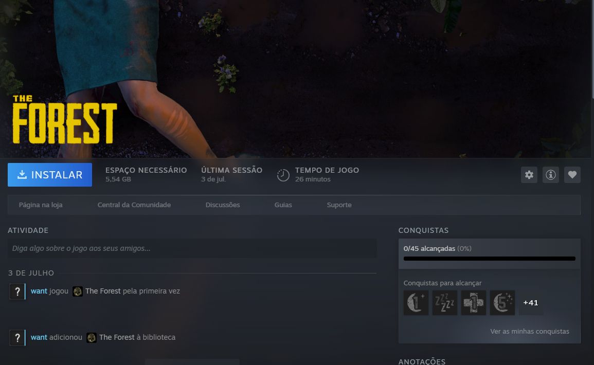 Conta stem com 2 gta 5 e o the forest