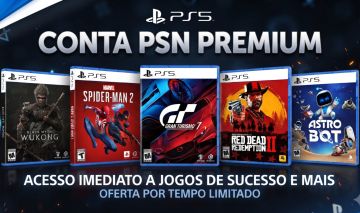 Conta PSN Premium com Grandes Lançamentos - Black Myth Wukong, GT7...
