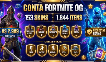 Conta Fortnite OG 153 Skins | Cavaleiro Negro + IKONIK + Wonder