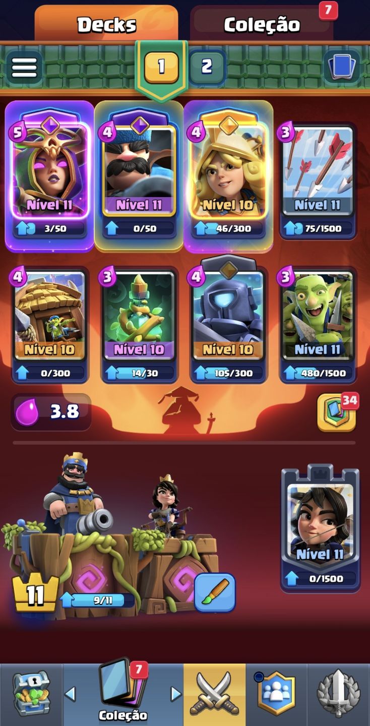 Conta de Clash royale no preçinho pra sair logo 5000+ troféus