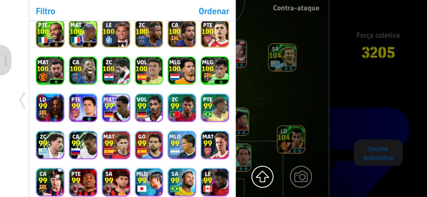 Conta efootball mobile com varios jogadores lendário,show time somente konami id