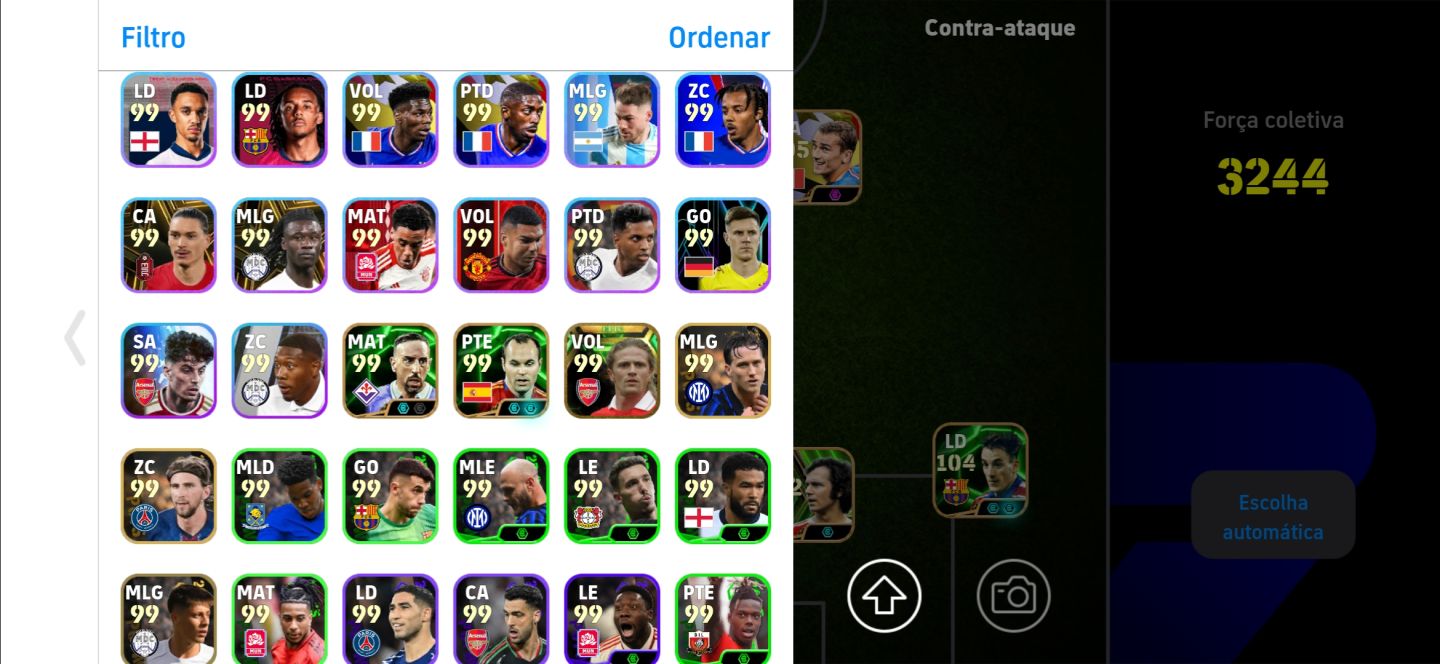 CONTA 3245+! BEST 109 NOVO + PELÉ 107 + GRIEZMANN 2018 + NEY DO PACK + VIERA E++
