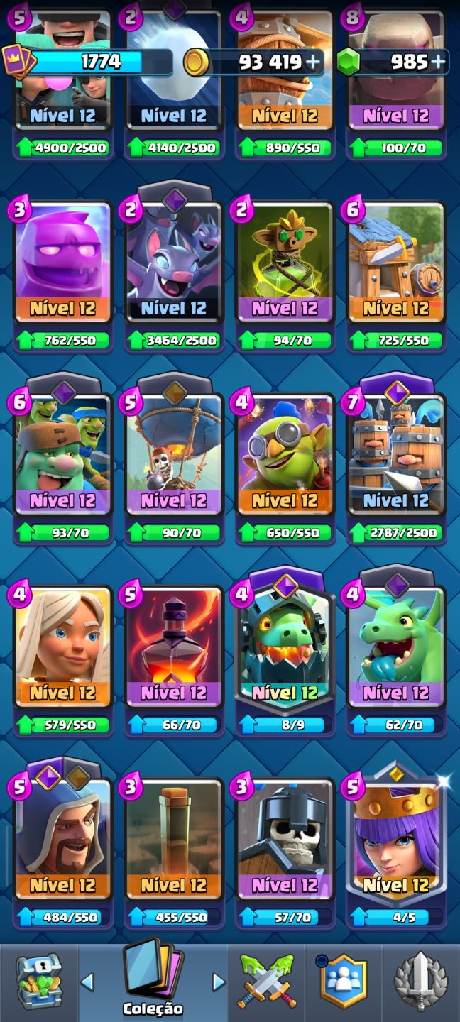 Conta de Clash Royale antiga nível 16