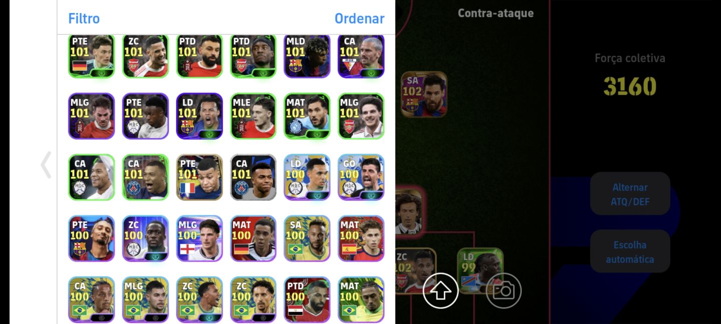 Conta Efootball com Cartas Raras e Especiais!! Chama!!