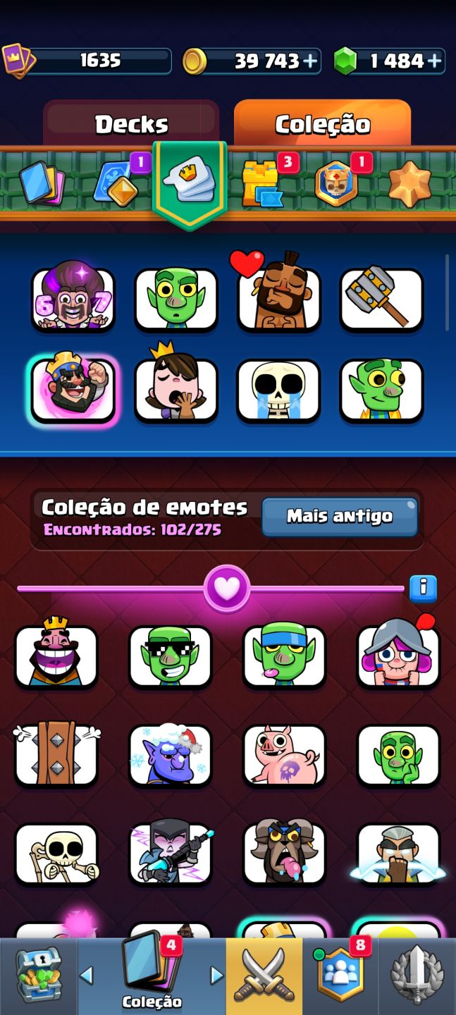 Conta antiga de Clash Royal