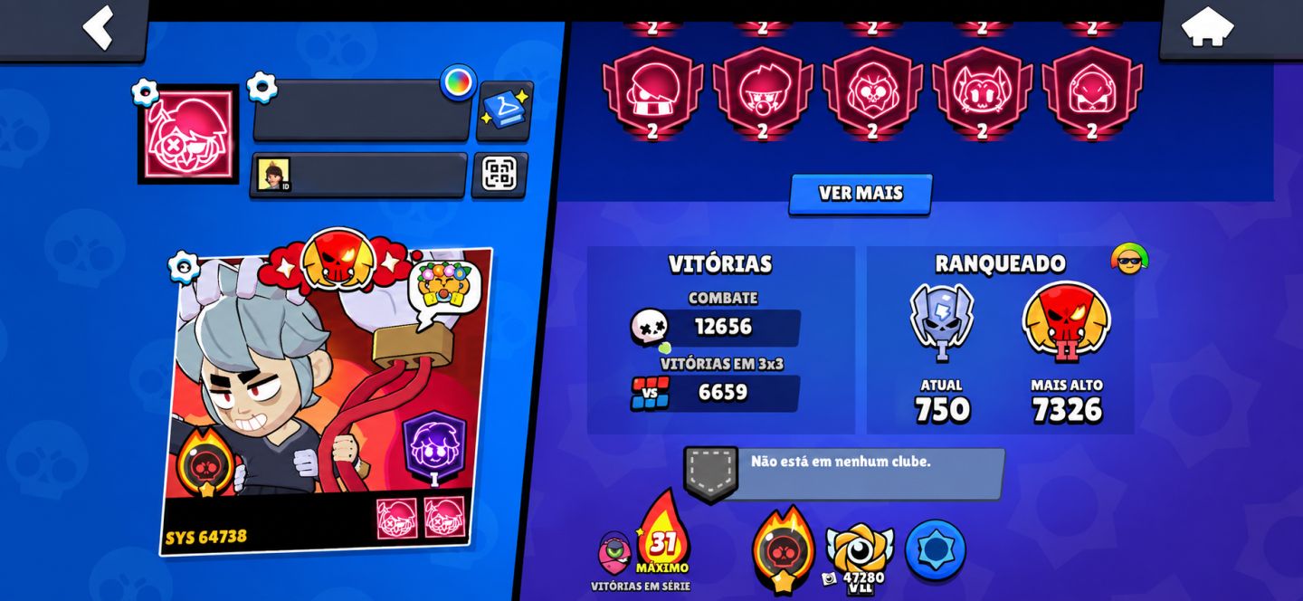 CONTA DO BRAWL STARS 2019