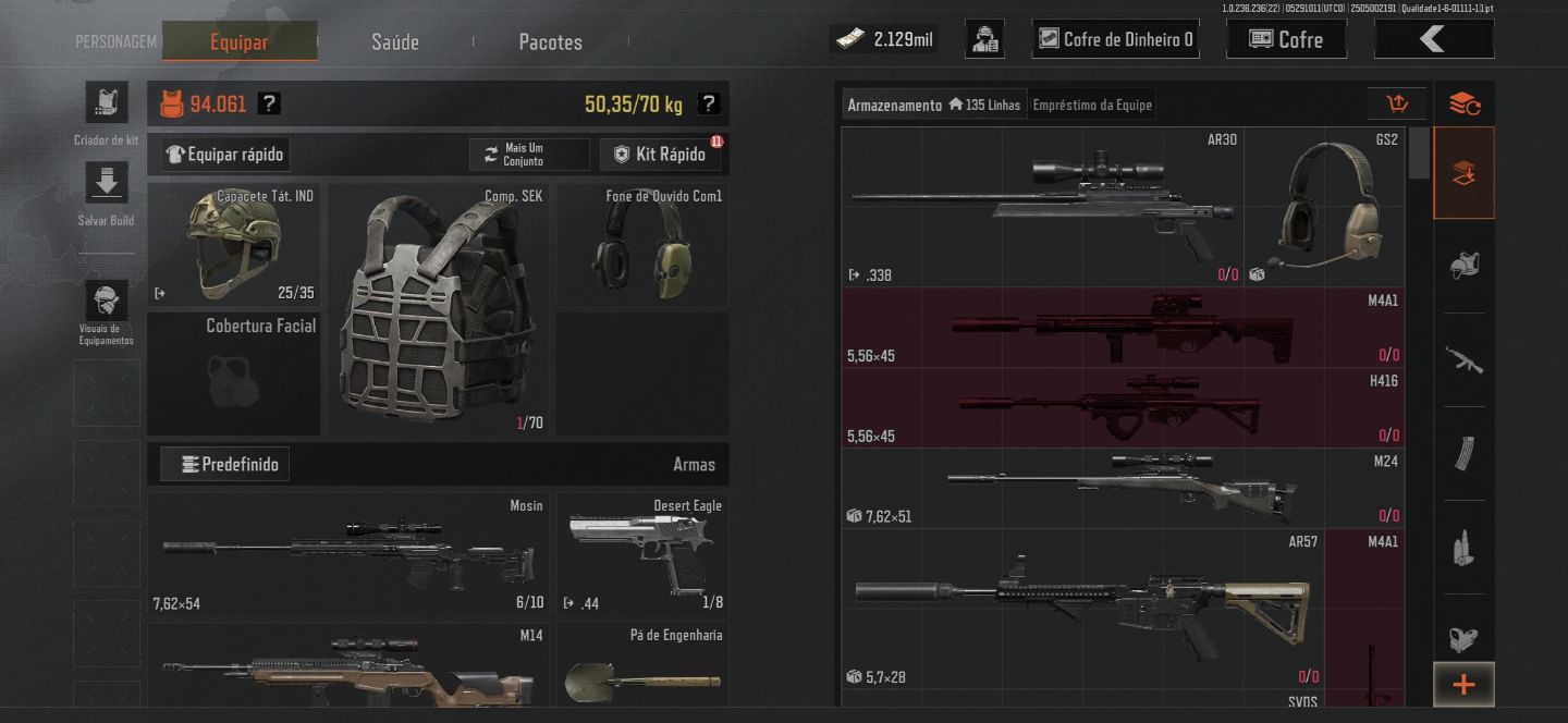 [Super Desconto] Conta Arena Breakout mob veterana (7 Milhões de Armazém)