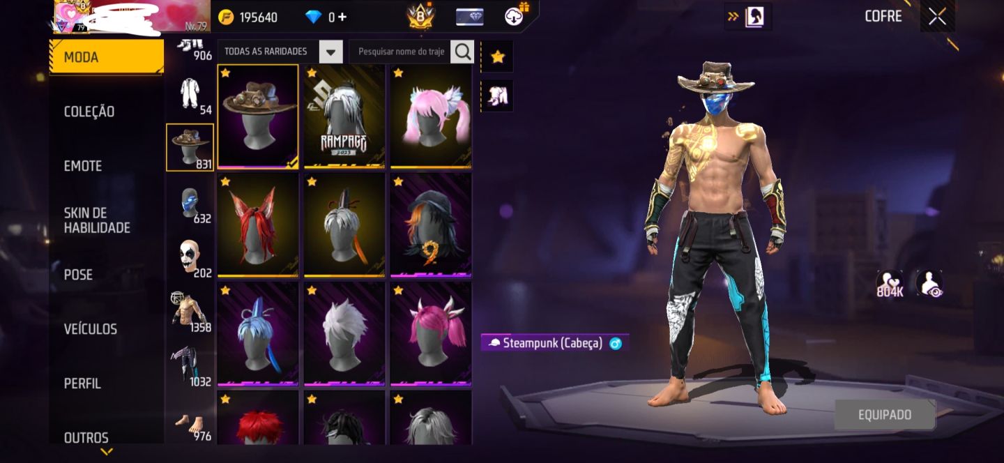 CONTA 1450 peita ESTREMA MENTE LINDA E RARA SEMI FULL PASSE LV 79 14 EVO FULL