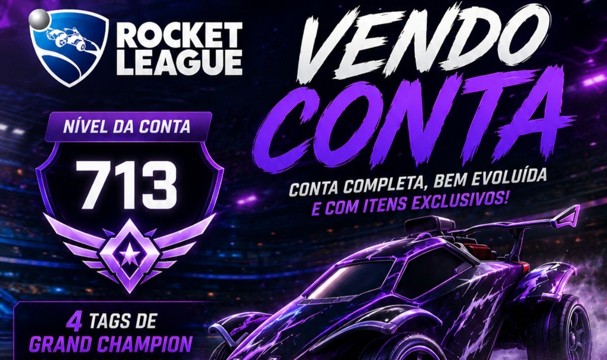 Conta epic games de Rocket league com muitos itens, TAGS GC, carros e decals