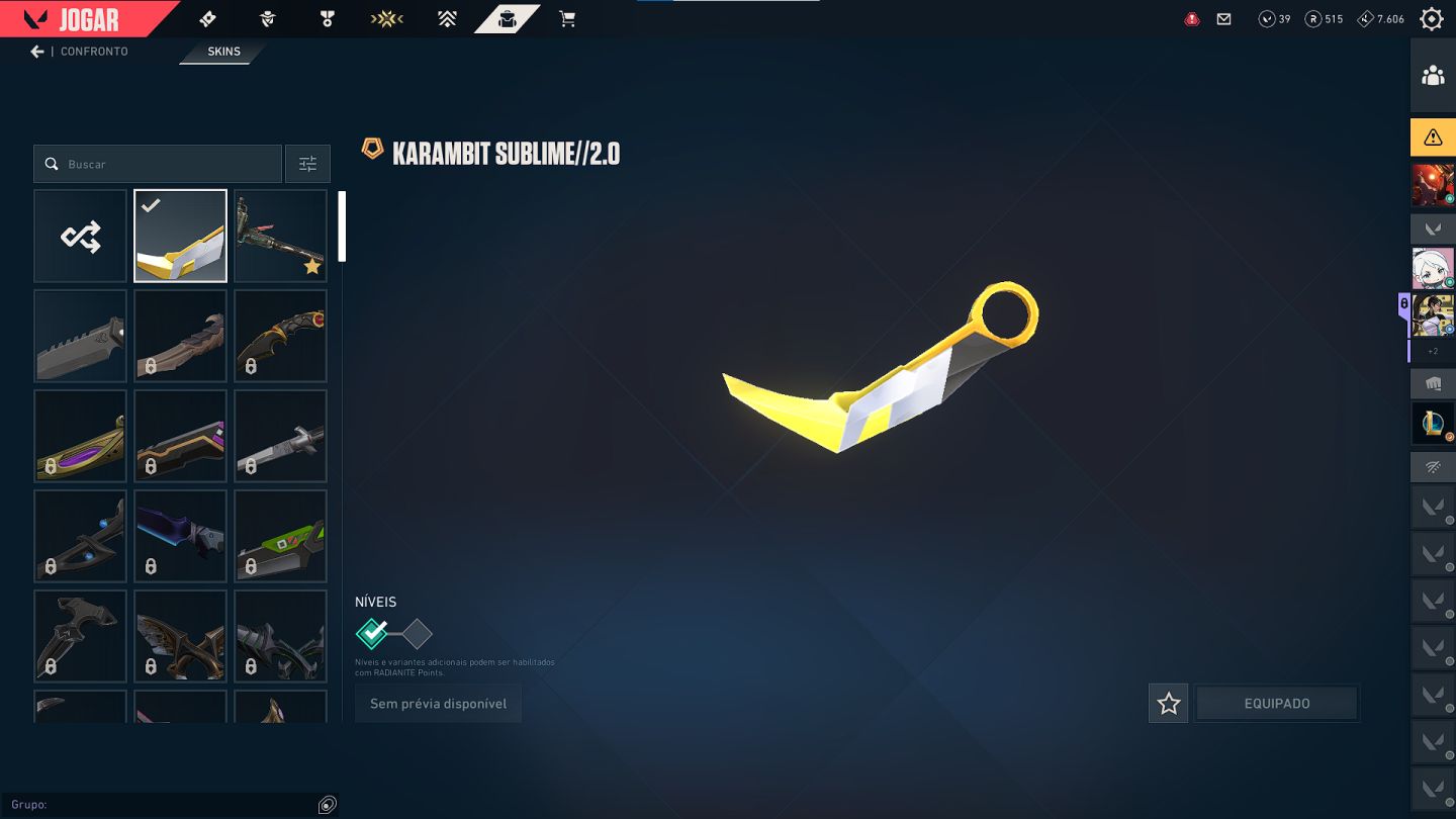 Conta VALORANT com 17 skins, vendendo pois não jogo mais e preciso de dinheiro