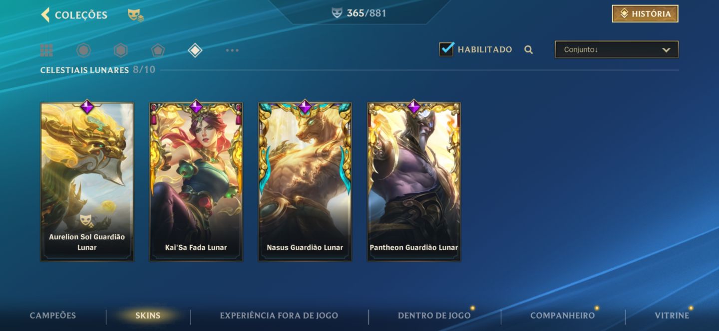 CONTA DE WILD RIFT EXTREMAMENTE COMPLETA 365 SKINS NA COLEÇÃO! | muitos gachas
