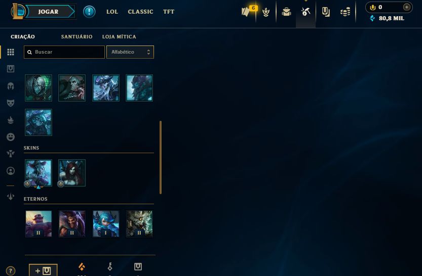 Conta mestre lol / 2 skins ultimate / level 88 / 65 skins