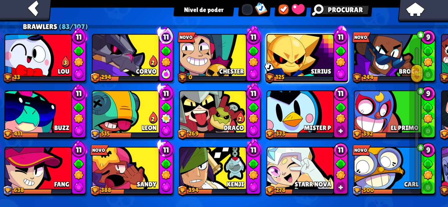 Conta brawl stars 2020 muitas skins lendarias e miticas e brawlers 11 com hiper