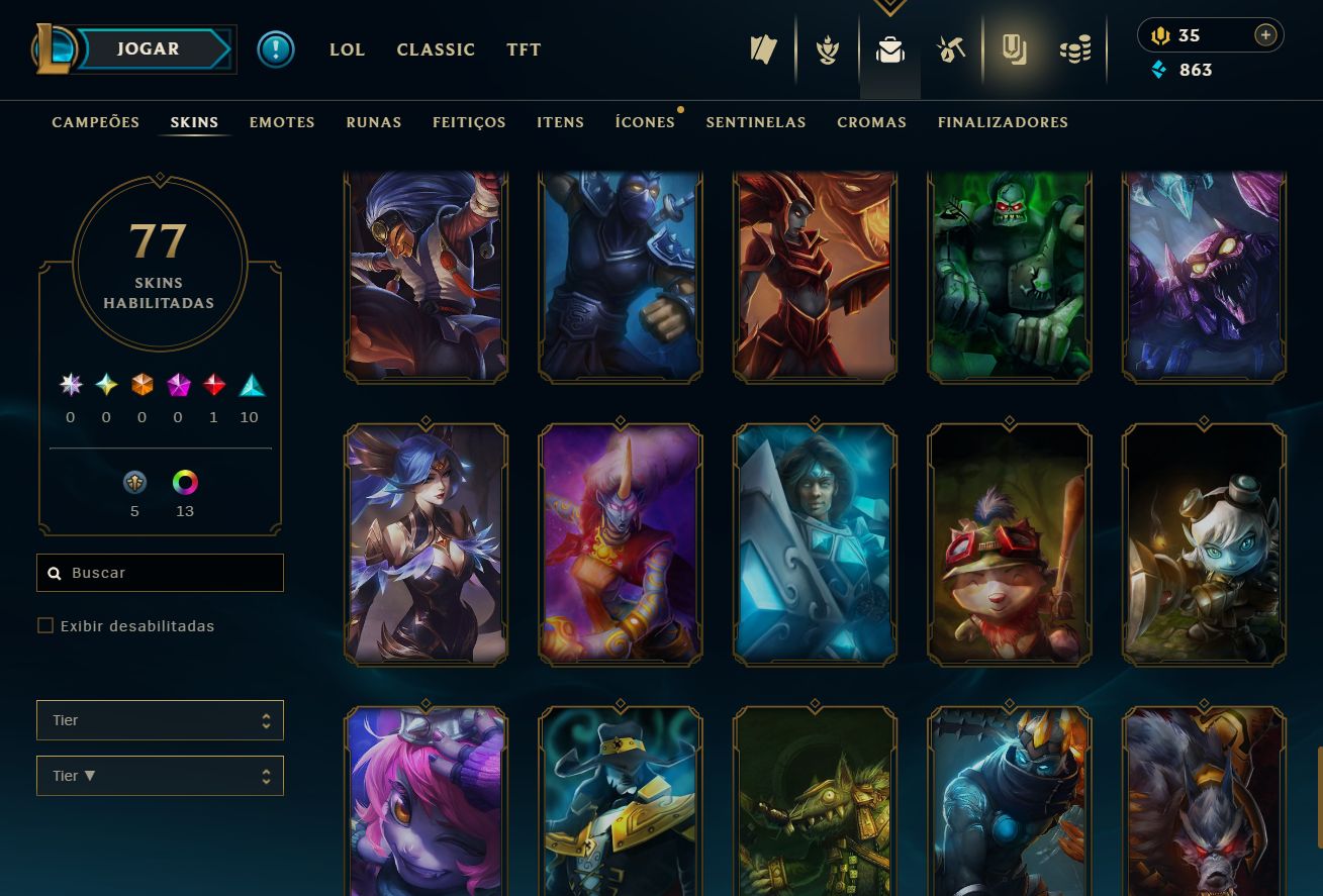 [ACESSO IMEDIATO] Ouro IV MD5 77 Skins 60 PDL