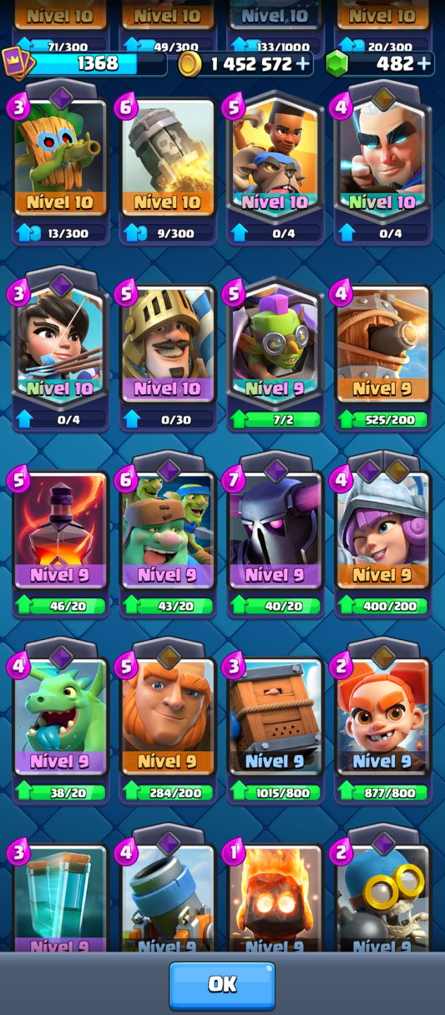 Conta de clash Royale