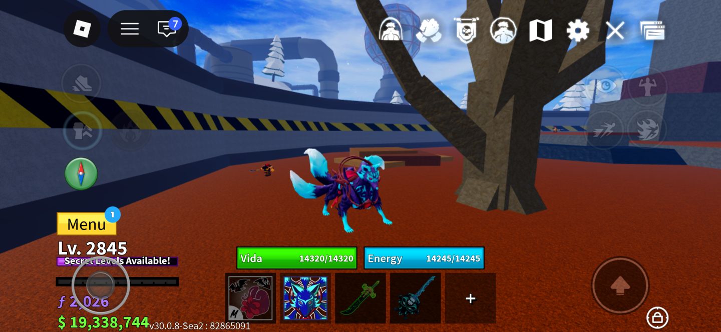 Blox Fruits LV MAX 2845 | Dragon, Kitsune e Tiger PERMANENTES + Dark Blade
