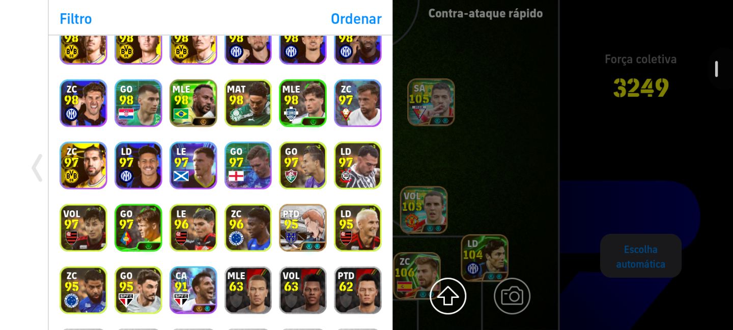 Conta Efootball RARA! 3249 Força Coletiva | Semi-full