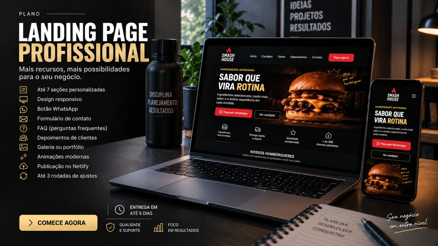 LANDING PAGE PERSONALIZADA | SIMPLES, PROFISSIONAL E PREMIUM