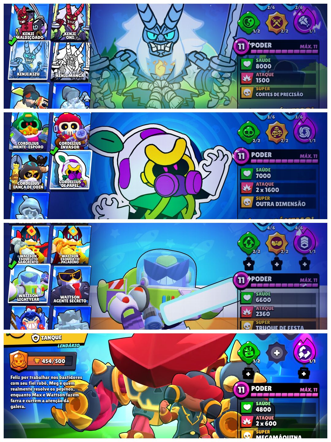 Conta Full mais de 500 Skins 44 Lendárias e 44 míticas vejam fotos e descrição