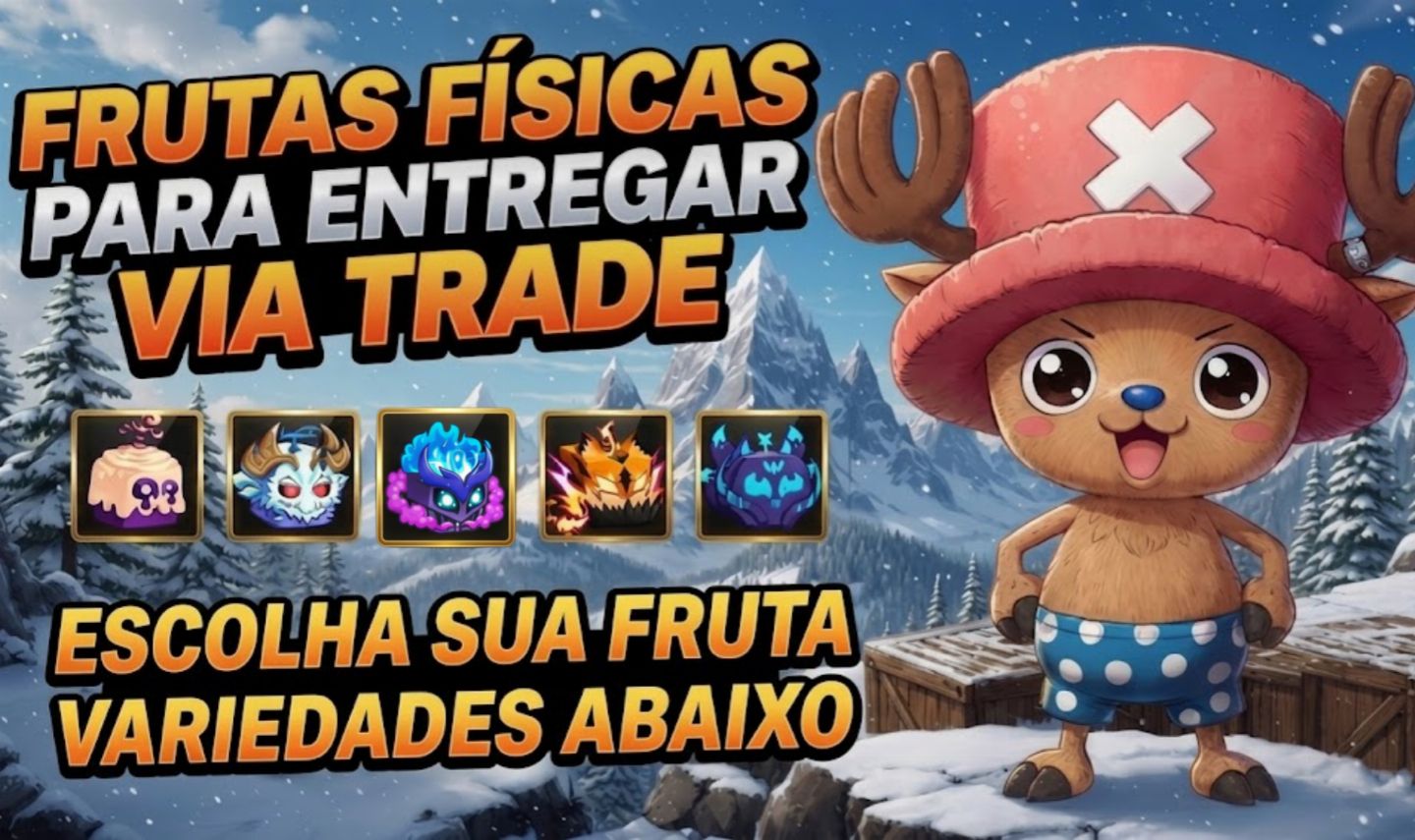 FRUTAS BLOX FRUITS FÍSICAS VIA TRADE COM 30% DE DESCONTO