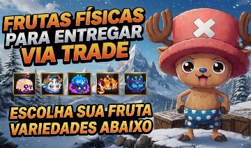 FRUTAS BLOX FRUITS FÍSICAS VIA TRADE COM 30% DE DESCONTO