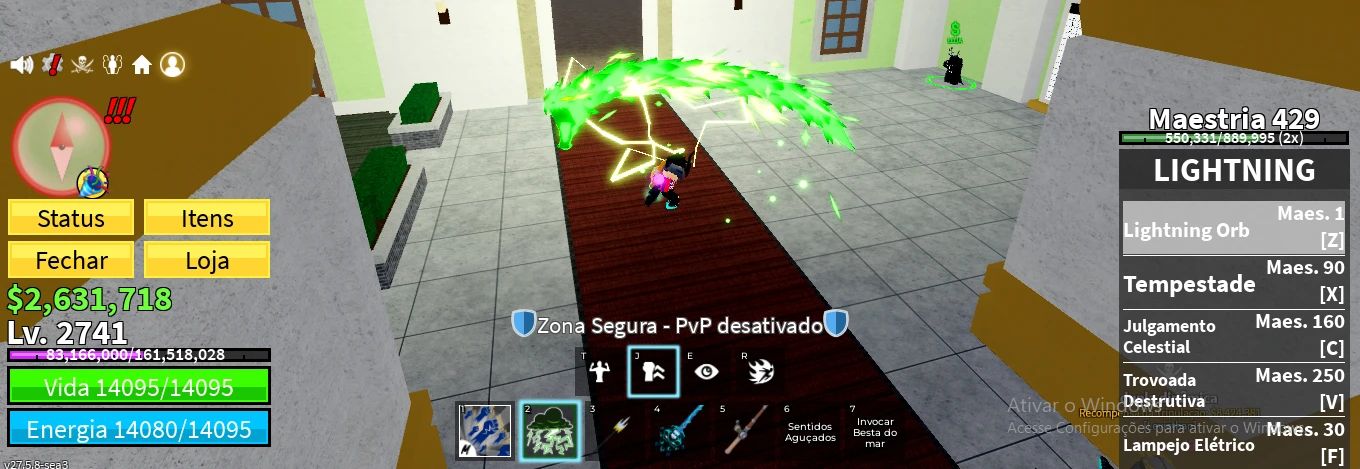 Conta de Blox Fruit Muito Upada e Gemada com Control Perm e Phoenix