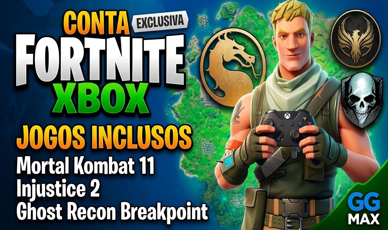 Conta Xbox com Jogos (MK11 + Injustice 2 Lendária + Ghost Recon) e Fortnite