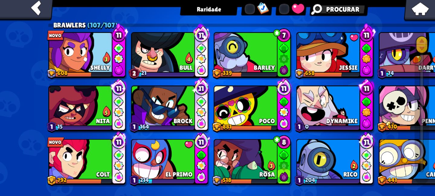 BRAWL STARS 67K TROFÉUS | CONTA 2020 | TODOS OS BRAWLERS | SKINS RARAS