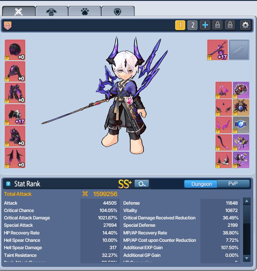 Conta EndGame GrandChase Classic C-Lvl 635 | Média da conta 1KK+